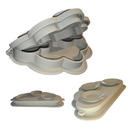 Chipi Nature Feeding Set 10pc System- Travel plates, Sun Bowl, 3-in-1 Raindrop cup, (2) Bibs